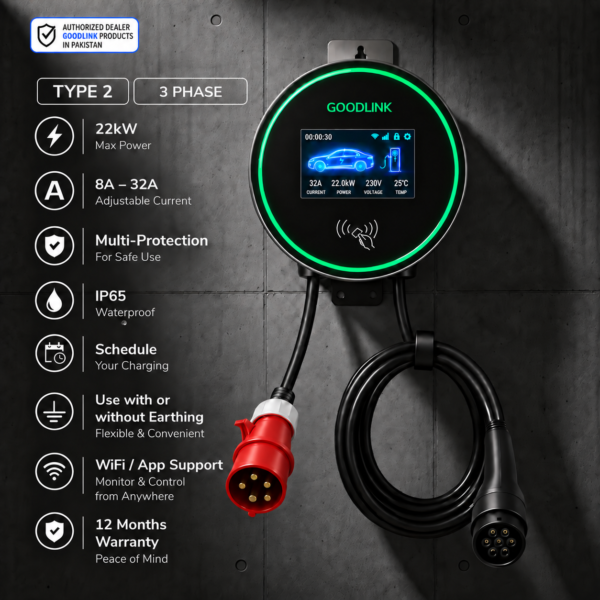 EV Charger 22KW- Wall Mounted