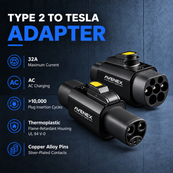 Type 2 to Tesla Adapter